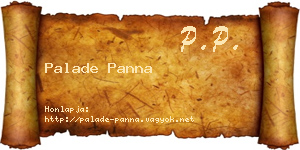 Palade Panna névjegykártya